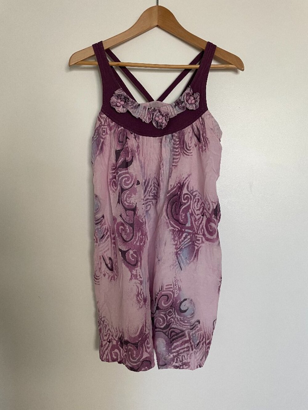 Y2K Light Purple Mini Dress Boho Twee